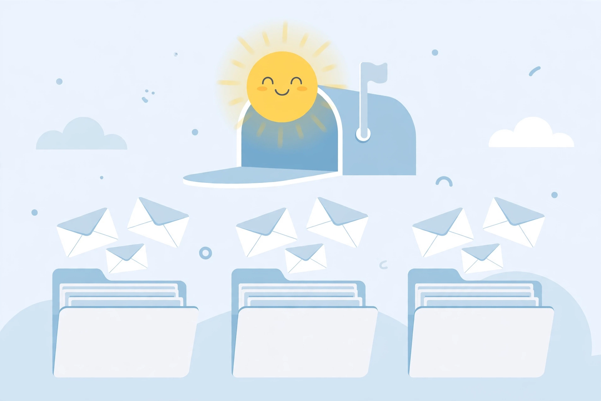 An inbox at zero, calm and organized